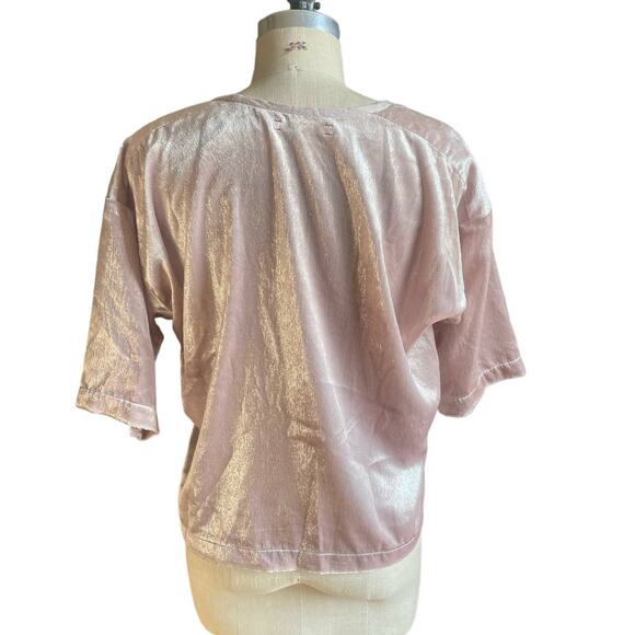 Xirena Bijoux Top in Pink Sparkle Velvet Size XS X-Small - Picture 3 of 8